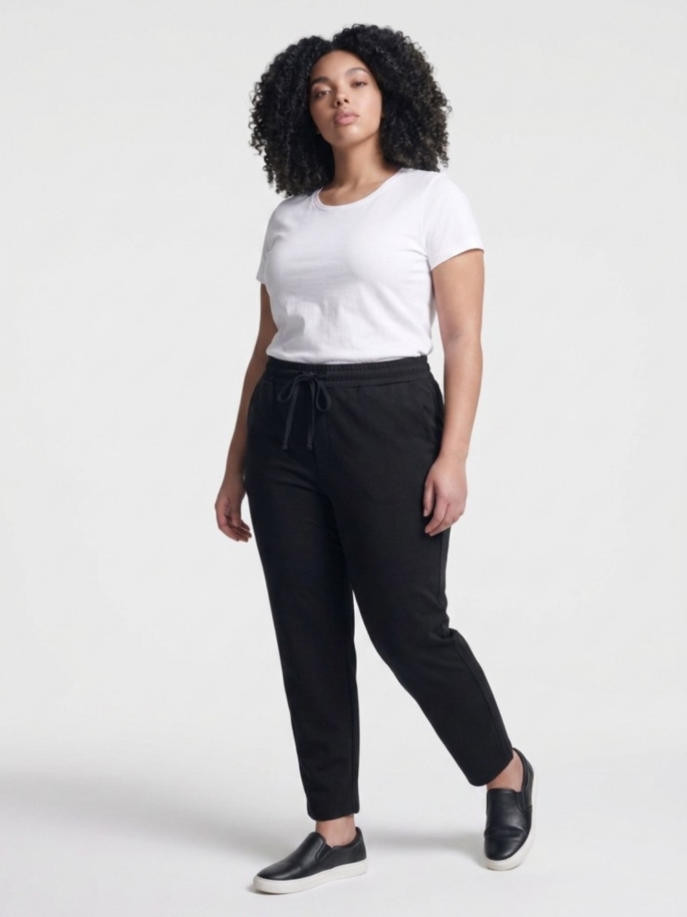 Nycc Everyday Black Drawstring Jogger Pants - Women